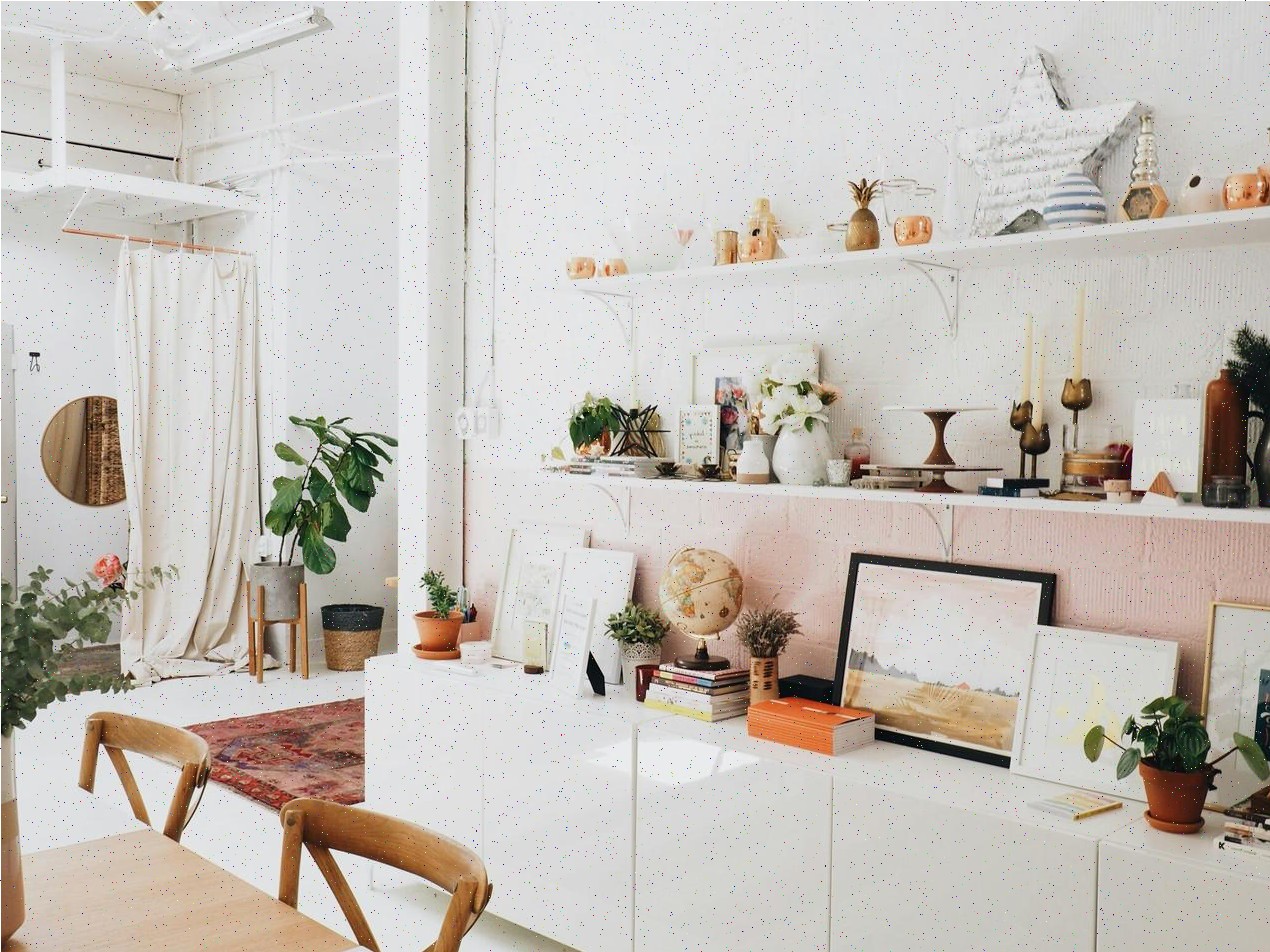 Oak ergonomic desk in a home office