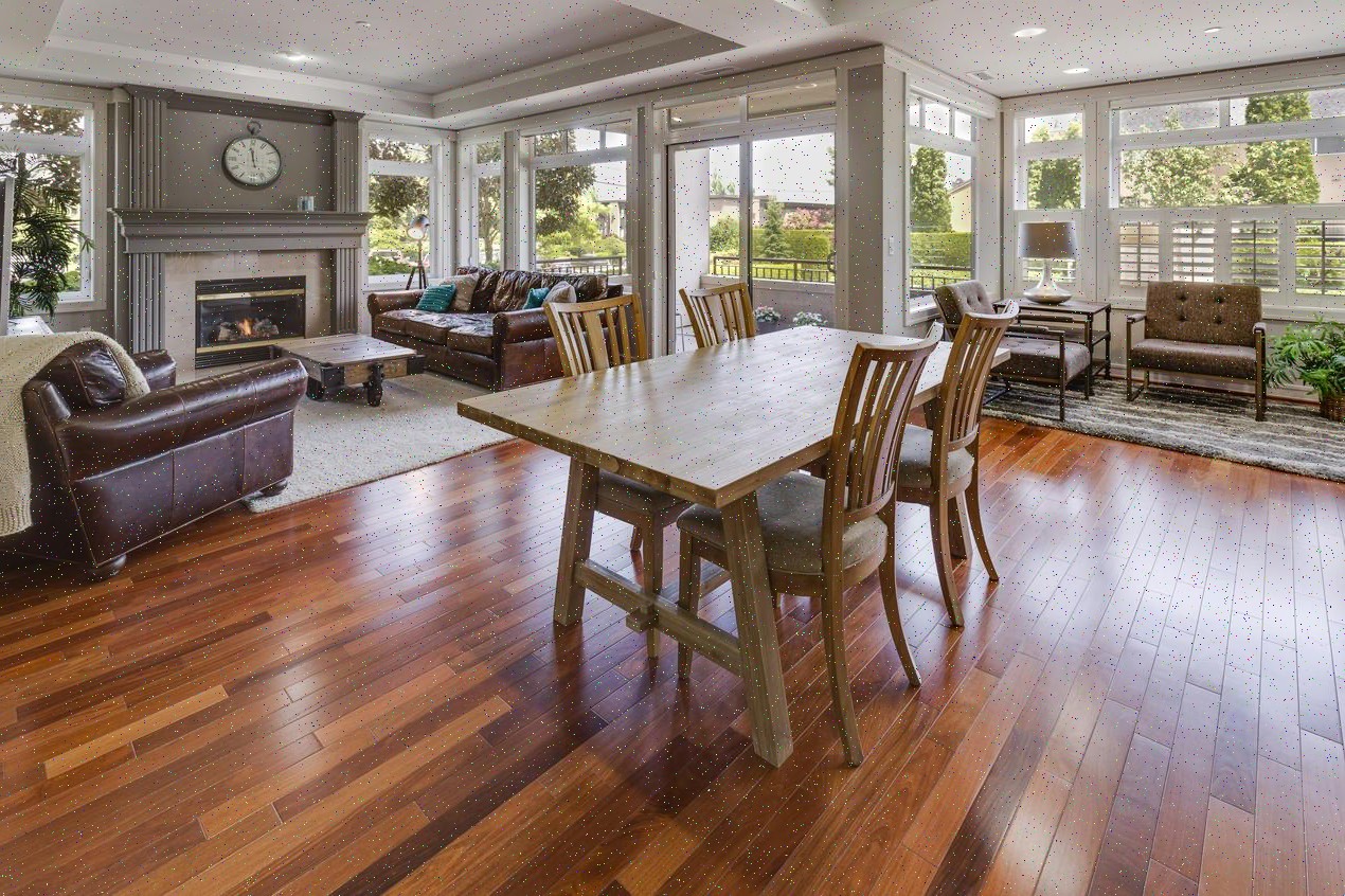 Dining table with tapered legs